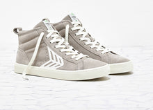 Load image into Gallery viewer, CATIBA High Cloud Grey Suede Ivory Logo Sneaker Women
