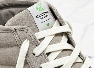 CATIBA High Cloud Grey Suede Ivory Logo Sneaker Men