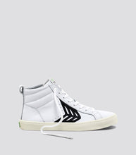 Load image into Gallery viewer, CATIBA High Off White Leather Black Logo Sneaker Women
