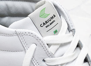 CATIBA High Off White Leather Black Logo Sneaker Women