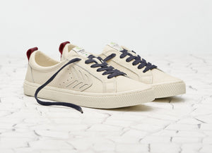 CATIBA Low Beige/Burgundy Premium Leather Sneaker Men