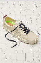 Load image into Gallery viewer, CATIBA Low Beige/Burgundy Premium Leather Sneaker Women
