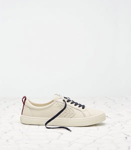 CATIBA Low Beige/Burgundy Premium Leather Sneaker Men