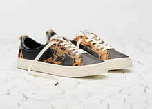 Load image into Gallery viewer, CATIBA Low Black/Leopard Premium Leather Sneaker Women
