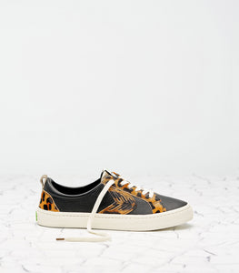 CATIBA Low Black/Leopard Premium Leather Sneaker Women