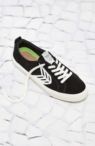 CATIBA Low Black Suede Ivory Logo Sneaker Men