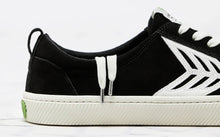 Load image into Gallery viewer, CATIBA Low Black Suede Ivory Logo Sneaker Men
