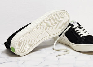 CATIBA Low Black Suede Ivory Logo Sneaker Men