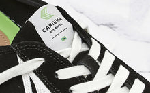 Load image into Gallery viewer, CATIBA Low Black Suede Ivory Logo Sneaker Men
