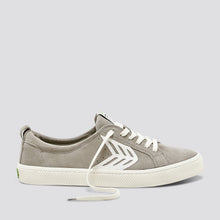 Load image into Gallery viewer, CATIBA Low Cloud Grey Suede Ivory Logo Sneaker Men
