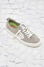 Load image into Gallery viewer, CATIBA Low Cloud Grey Suede Ivory Logo Sneaker Men
