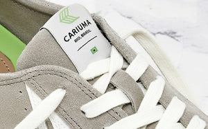 CATIBA Low Cloud Grey Suede Ivory Logo Sneaker Women