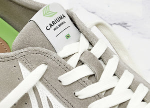 CATIBA Low Cloud Grey Suede Ivory Logo Sneaker Women