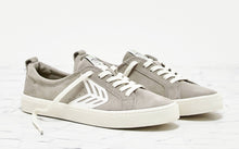 Load image into Gallery viewer, CATIBA Low Cloud Grey Suede Ivory Logo Sneaker Men
