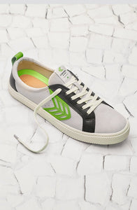 CATIBA Low Ice/Green Suede Sneaker Men