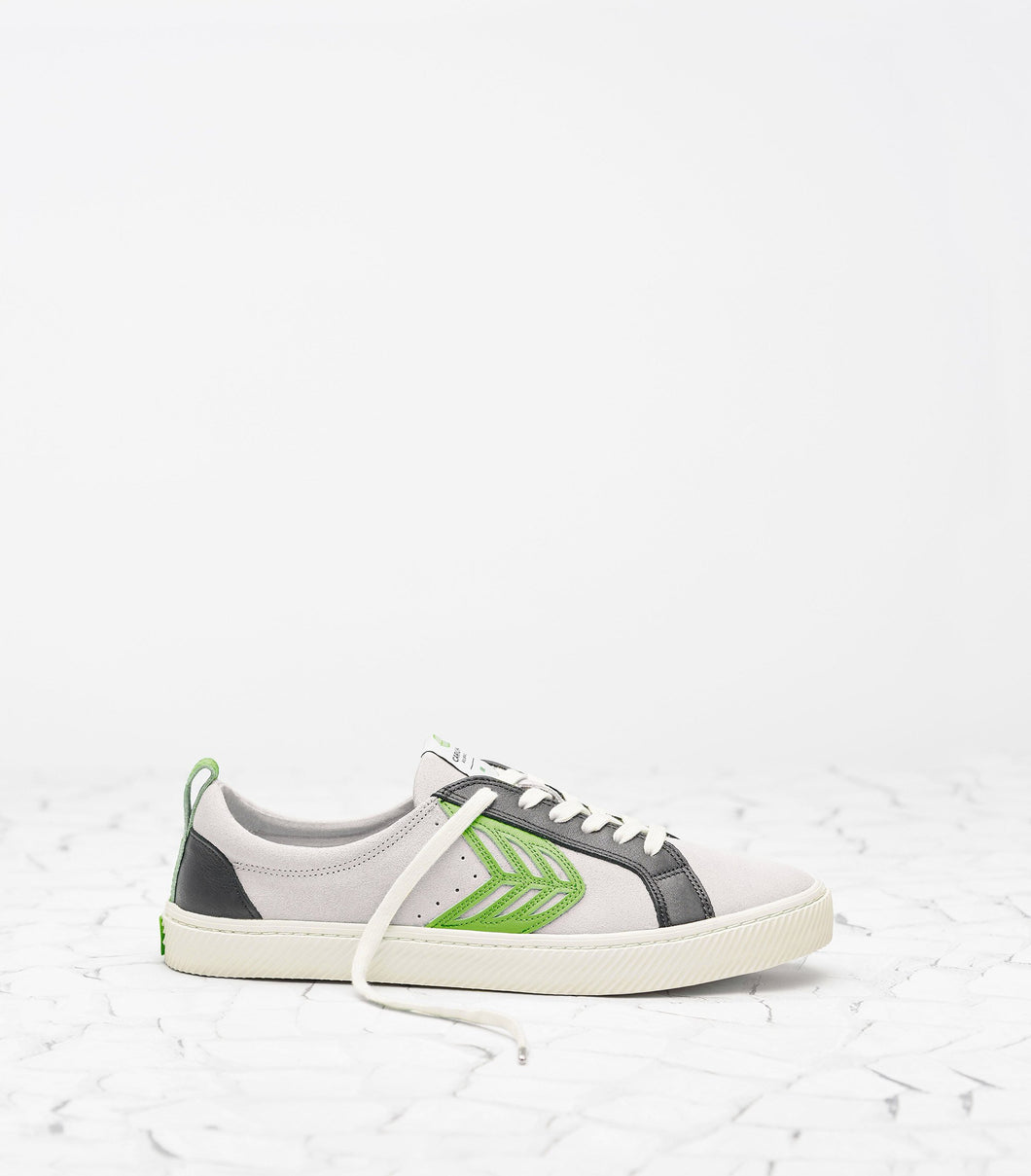 CATIBA Low Ice/Green Suede Sneaker Men