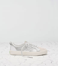 Load image into Gallery viewer, CATIBA Low Metallic Silver/White Leather Sneaker Men
