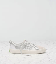 Load image into Gallery viewer, CATIBA Low Metallic Silver/White Leather Sneaker Women
