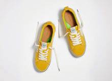 Load image into Gallery viewer, CATIBA Low Stripe Spice Yellow Suede and Canvas Contrast Thread Sneaker Women
