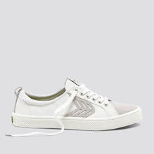 Load image into Gallery viewer, CATIBA Low Off White Canvas Ice Suede Accents Sneaker Women
