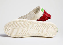 Load image into Gallery viewer, CATIBA Low Stripe Samba Red Suede and Canvas Contrast Thread Sneaker Women
