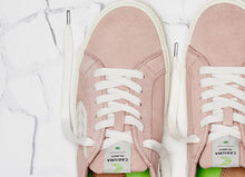 Load image into Gallery viewer, CATIBA Low Rose Suede Ivory Logo Sneaker Women
