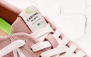 CATIBA Low Rose Suede Ivory Logo Sneaker Men