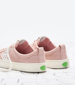 CATIBA Low Rose Suede Ivory Logo Sneaker Men