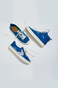 CATIBA Low Stripe Pantone Classic Blue Suede and Canvas Sneaker Men