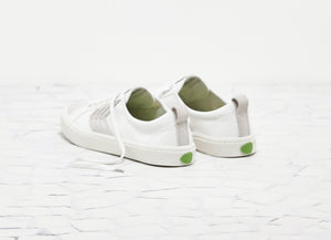 CATIBA Low Off White Canvas Ice Suede Accents Sneaker Men