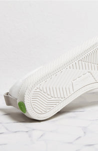 CATIBA Low Off White Canvas Ice Suede Accents Sneaker Women