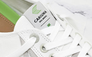 CATIBA Low Off White Canvas Ice Suede Accents Sneaker Women
