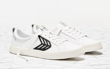 Load image into Gallery viewer, CATIBA Low Off White Leather Black Logo Sneaker Women
