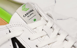 CATIBA Low Off White Leather Black Logo Sneaker Men