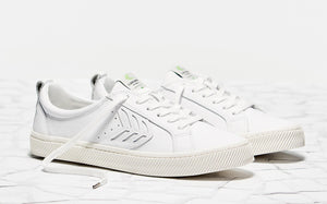 CATIBA Low Off White Leather Sneaker Women