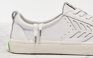 CATIBA Low Off White Leather Sneaker Women