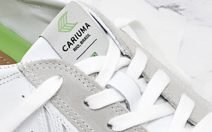 CATIBA Low Off White Leather Ice Suede Accents Sneaker Women