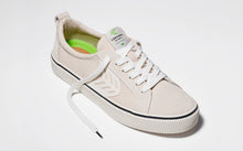 Load image into Gallery viewer, CATIBA Low Stripe Vintage White Suede and Canvas Sneaker Men
