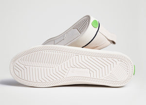 CATIBA Low Stripe Vintage White Suede and Canvas Sneaker Women