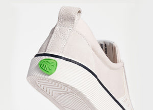 CATIBA Low Stripe Vintage White Suede and Canvas Sneaker Women