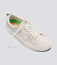 Load image into Gallery viewer, CATIBA Low Off White Suede Ivory Logo Sneaker Women
