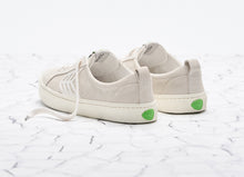 Load image into Gallery viewer, CATIBA Low Off White Suede Ivory Logo Sneaker Women
