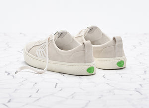 CATIBA Low Off White Suede Ivory Logo Sneaker Women
