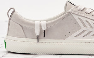 CATIBA Low Off White Suede Ivory Logo Sneaker Women