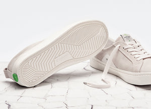 CATIBA Low Off White Suede Ivory Logo Sneaker Men