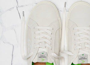 CATIBA Low Off White Suede Ivory Logo Sneaker Women