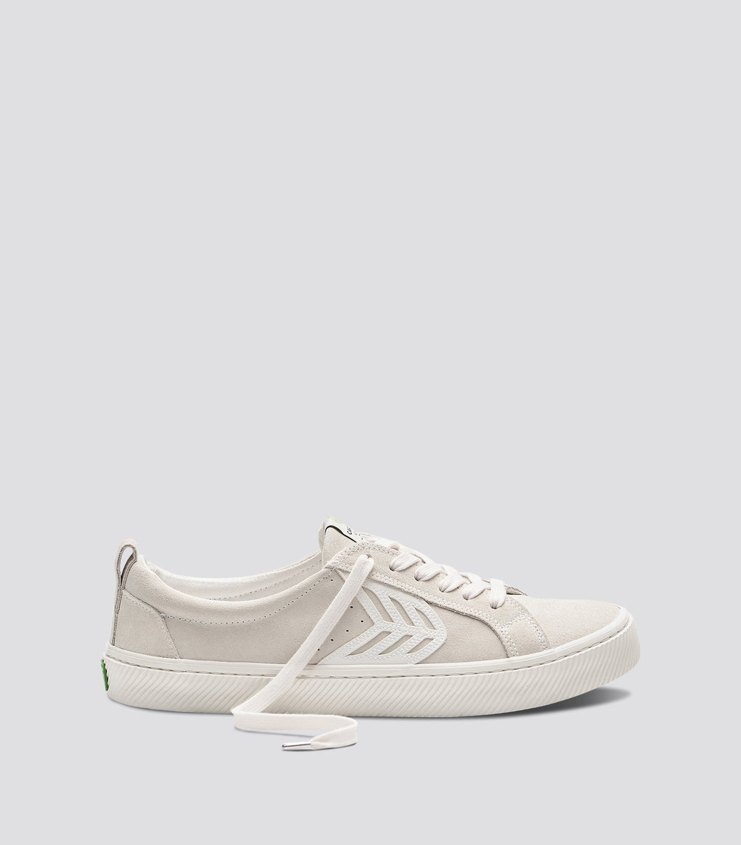 CATIBA Low Off White Suede Ivory Logo Sneaker Men