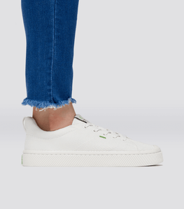 IBI Low Off White Knit Sneaker Women