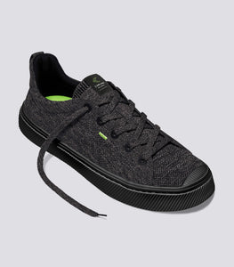 IBI Low Stone Black Knit Sneaker Men