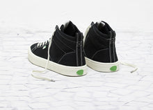 Load image into Gallery viewer, OCA High Washed Black Canvas Contrast Thread Sneaker Women

